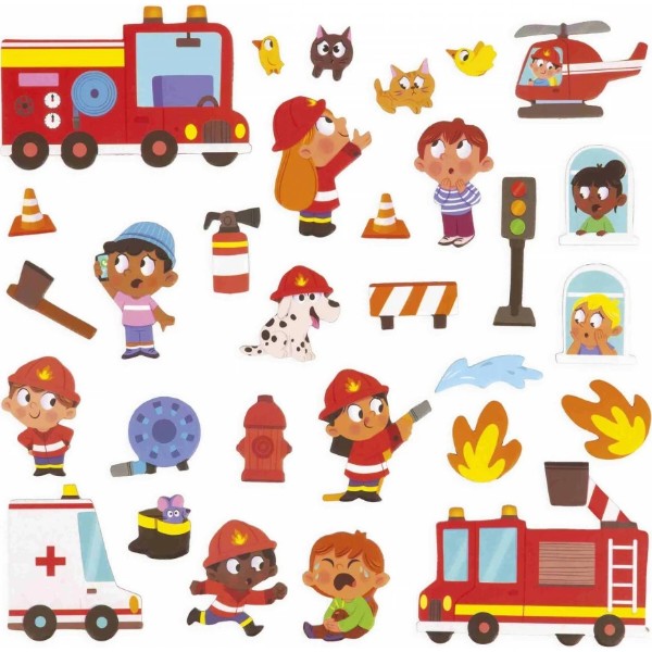 Фото - Настольная игра (3-4 года) Janod Пожарные 30 эл. (J05453)