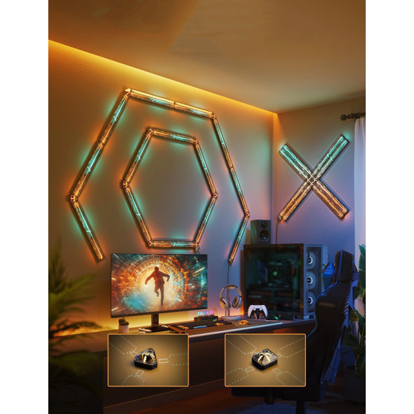 Фото - Світлодіодний світильник Govee H6063 Gaming Wall light Evangelion 8 шт. (H6063312)