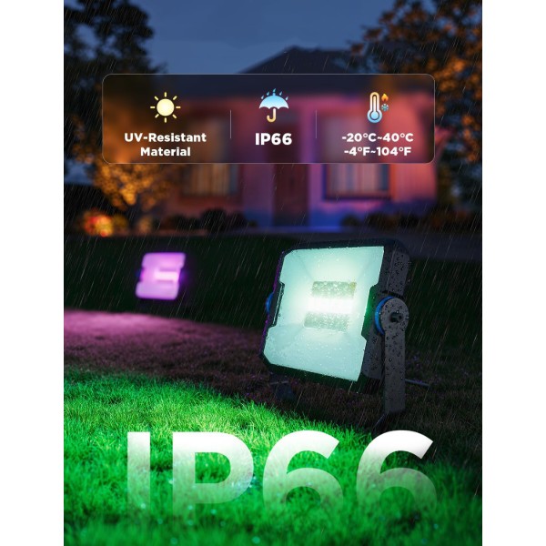 Фото - Светодиодный светильник Govee H8057 Outdoor FLood Lights 4 шт (H8057C11)