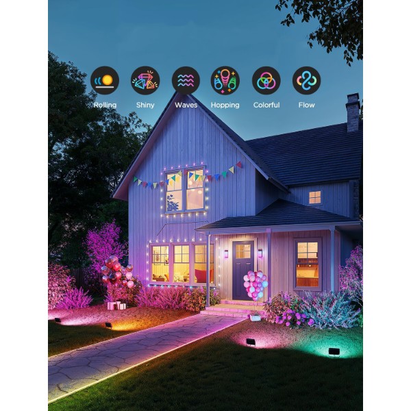 Фото - Светодиодный светильник Govee H8057 Outdoor FLood Lights 4 шт (H8057C11)