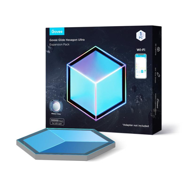 Фото - Світлодіодний світильник Govee H106A Glide Hexagon Light Panels Ultra expansion pack (H106A007-OF-EU) Фото - Світлодіодний світильник Govee H106A Glide Hexagon Light Panels Ultra expansion pack (H106A007-OF-EU)