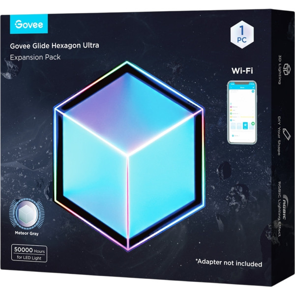Фото - Світлодіодний світильник Govee H106A Glide Hexagon Light Panels Ultra expansion pack (H106A007-OF-EU)