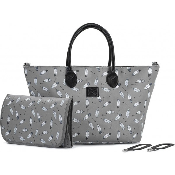 Фото - Коляска универсальная 2 в 1 Kinderkraft Prime Gray + MommyBag (KKWPRIMGRMB200)