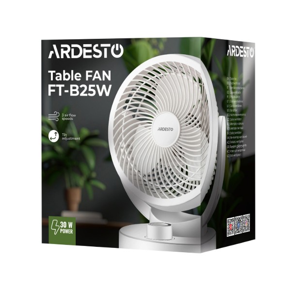 Фото - Вентилятор настольный ARDESTO FT-B25W