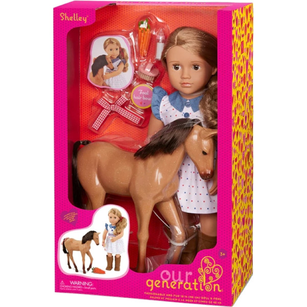 Фото - Лялька Our Generation Шеллі з лошам Аппалуза та аксесуарами 46 см (BD31447Z)