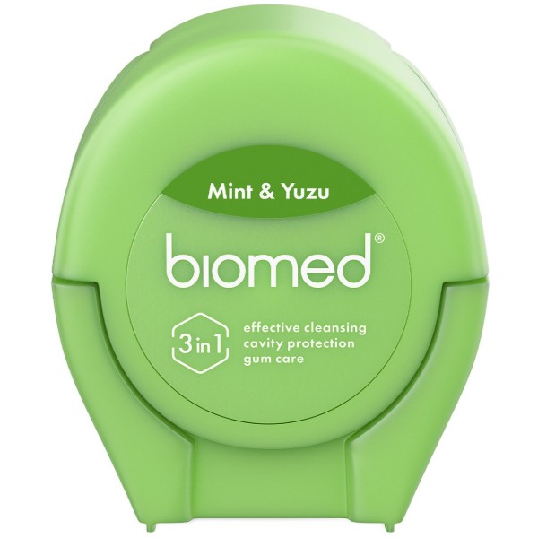 Фото - Зубна нитка BioMed смак м'яти та юзу 50 м (7640168937249)