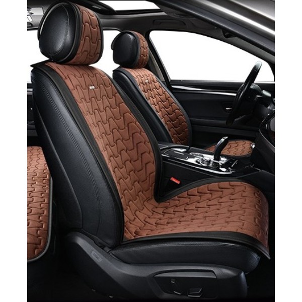 Фото - Комплект накидок на сидіння автомобіля Beltex Chicago black-coffee (BX85120)