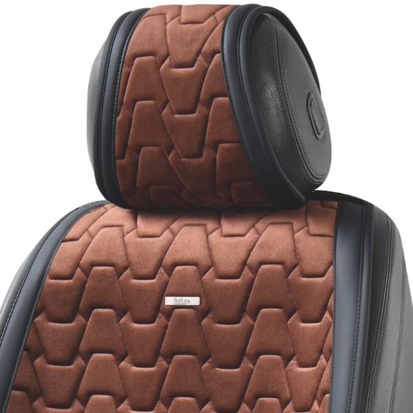 Фото - Комплект накидок на сидіння автомобіля Beltex Chicago black-coffee (BX85120)