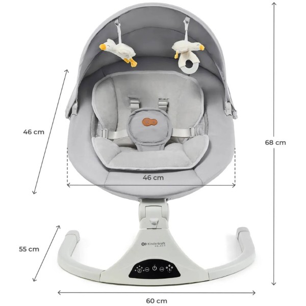 Фото - Крісло-гойдалка Kinderkraft Tulsy Gray (KBTULS00GRY0000)