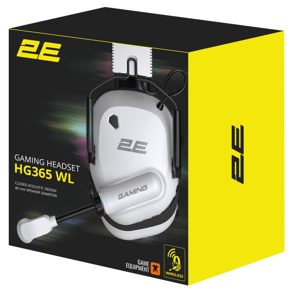 Фото - Гарнітура бездротова ігрова 2E GAMING HG365 BT/WL White (2E-HG365WT-WL)