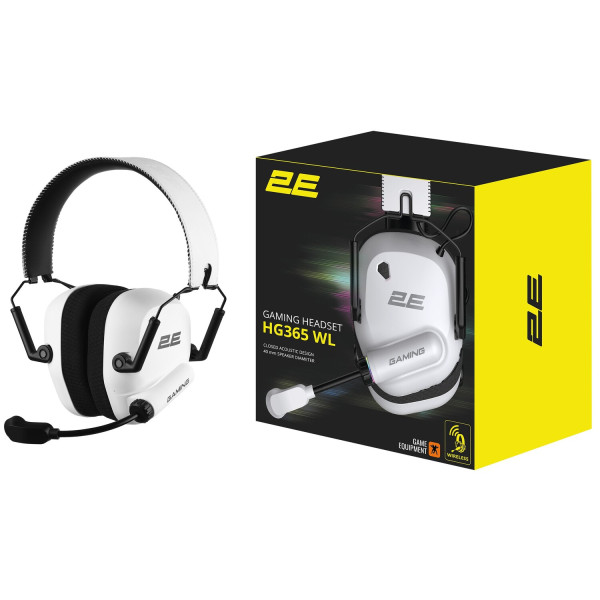 Фото - Гарнітура бездротова ігрова 2E GAMING HG365 BT/WL White (2E-HG365WT-WL)