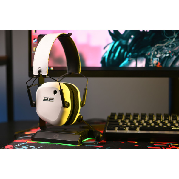 Фото - Гарнітура бездротова ігрова 2E GAMING HG365 BT/WL White (2E-HG365WT-WL)