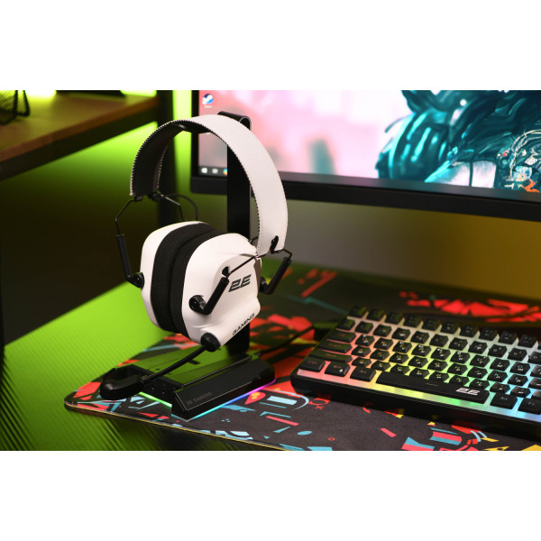 Фото - Гарнітура бездротова ігрова 2E GAMING HG365 BT/WL White (2E-HG365WT-WL)