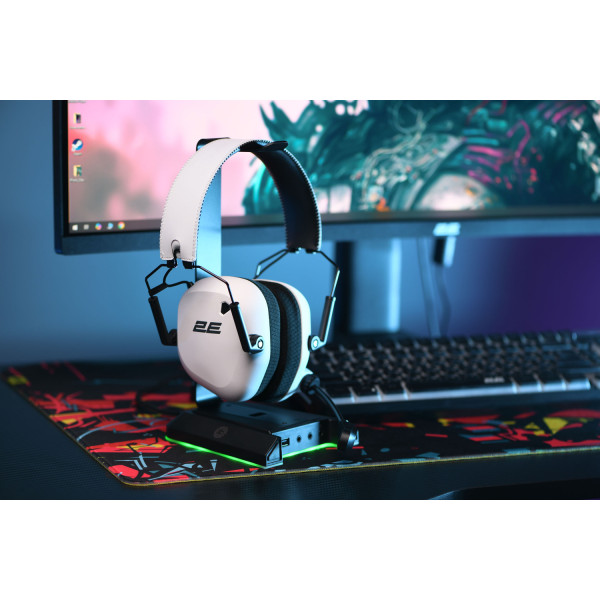 Фото - Гарнітура бездротова ігрова 2E GAMING HG365 BT/WL White (2E-HG365WT-WL)
