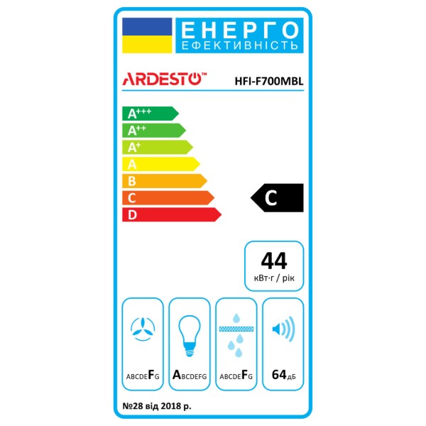 Фото - Вытяжка встраиваемая ARDESTO HFI-F700MBL