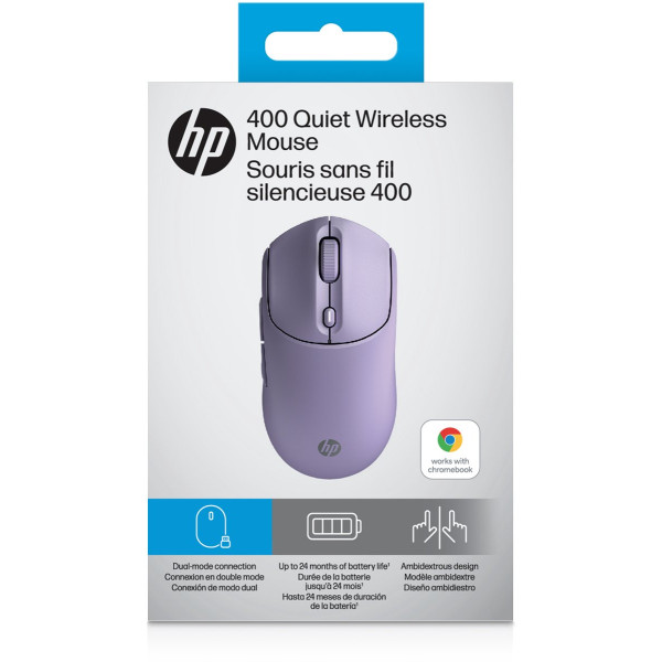 Фото - Миша бездротова HP 400 Quiet WL/BT Purple (AZ7B7AA)