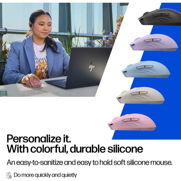 Фото - Миша бездротова HP 400 Quiet WL/BT Pink (AZ7B5AA)