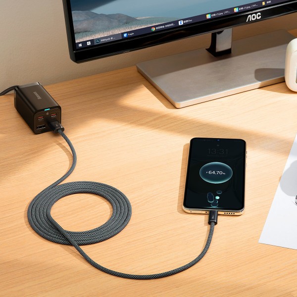 Фото - Кабель Baseus USB 2.0 AM-Type-C M 2m (CALD000716)