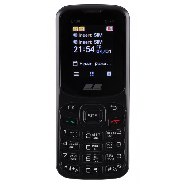 Фото - Мобільний телефон 2E E180 Dual Sim 2023 Black Фото - Мобільний телефон 2E E180 Dual Sim 2023 Black