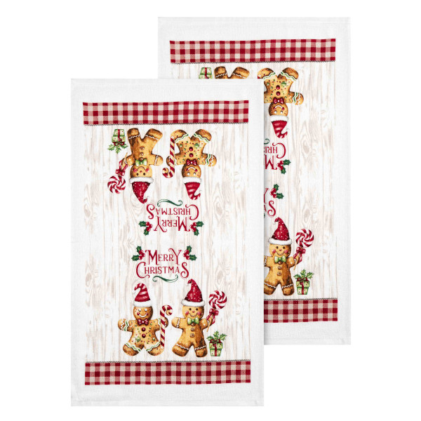Фото - Набір рушників Ardesto Christmas Gingerbread 38х63 см 2 шт. (ART3863HGB)
