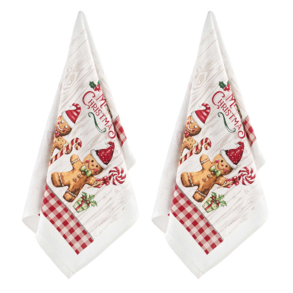 Фото - Набір рушників Ardesto Christmas Gingerbread 38х63 см 2 шт. (ART3863HGB)