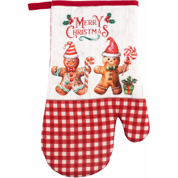 Фото - Набір рушник + прихватка Ardesto Christmas Gingerbread 3 шт. (ART14HGR)