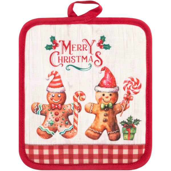 Фото - Набір рушник + прихватка Ardesto Christmas Gingerbread 3 шт. (ART14HGR)
