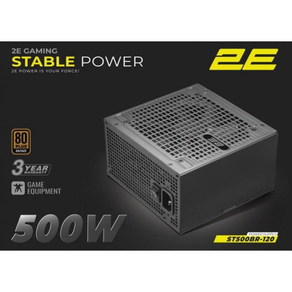 Фото - Блок живлення для ПК 2E Gaming Stable Power ATX3.1 500W (2E-ST500BR-120)