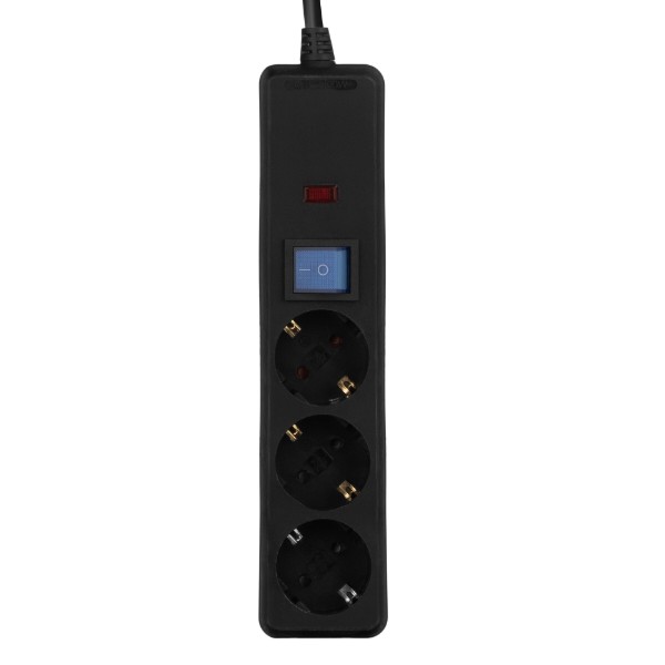 Фото - Сетевой фильтр 2E 3xType F 1xC14 3x1мм кв 10A 1м Black (2E-U03C14M1BK)