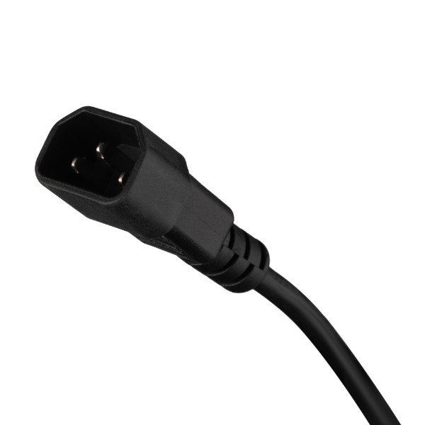Фото - Сетевой фильтр 2E 3xType F 1xC14 3x1мм кв 10A 1м Black (2E-U03C14M1BK)