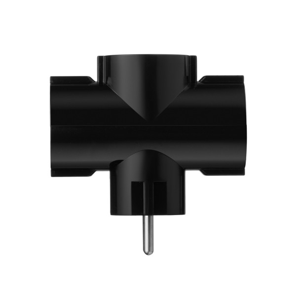 Фото - Розгалужувач 220В 2E 3xType F 16A Black (2E-AD0103BK)