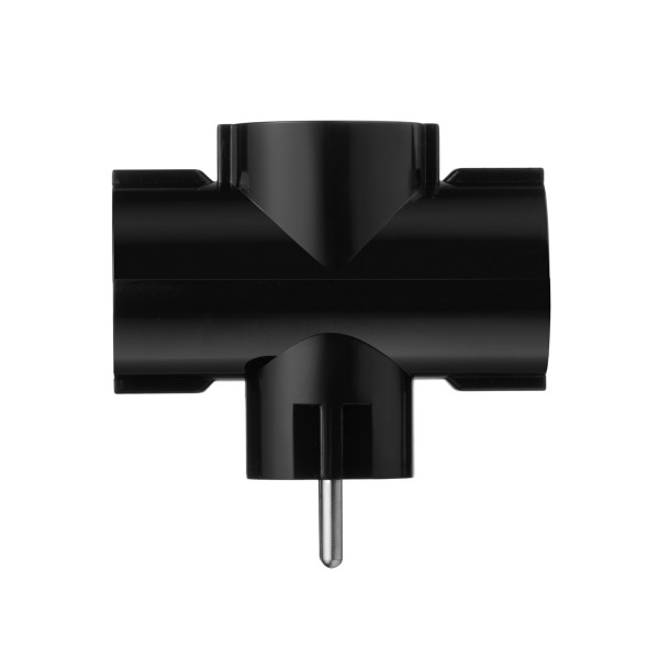 Фото - Розгалужувач 220В 2E 3xType F 16A Black (2E-AD0103BK)