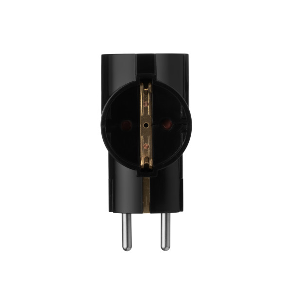 Фото - Розгалужувач 220В 2E 3xType F 16A Black (2E-AD0103BK)