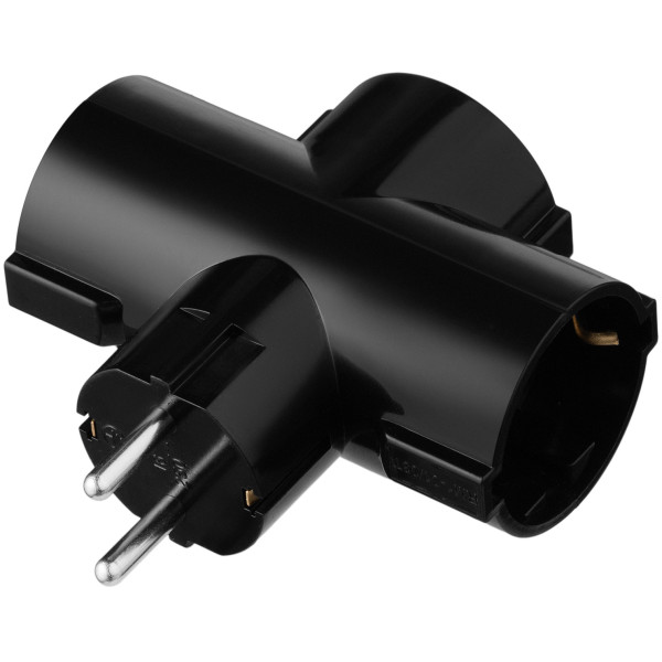 Фото - Розгалужувач 220В 2E 3xType F 16A Black (2E-AD0103BK) Фото - Розгалужувач 220В 2E 3xType F 16A Black (2E-AD0103BK)