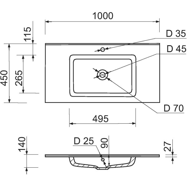 Фото - Раковина для ванної Adamant FLATE (4824296107001)