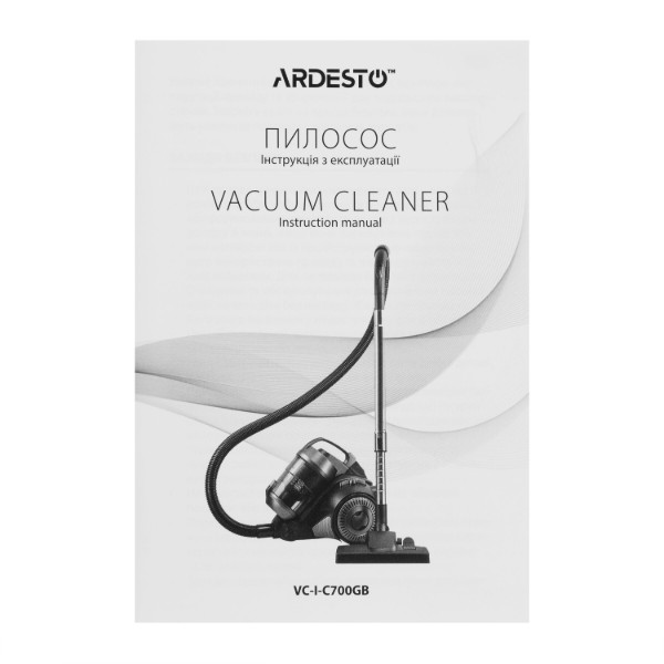 Фото - Пилосос для сухого прибирання без мішка ARDESTO VC-I-C700GB