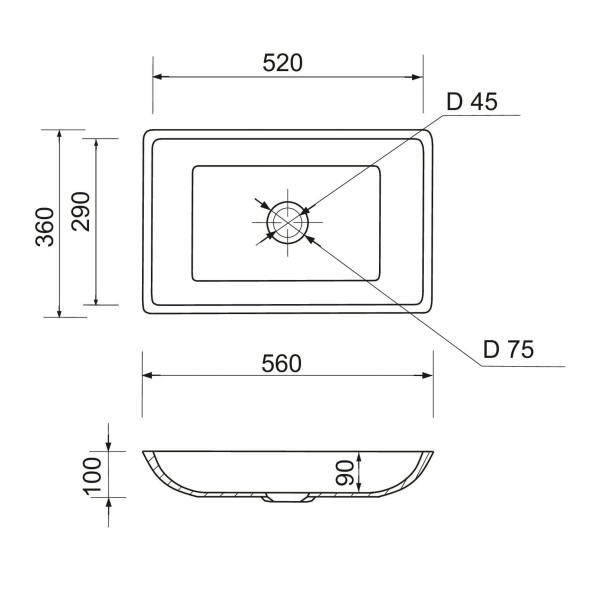 Фото - Раковина для ванної Adamant LOWER (4824296204009)