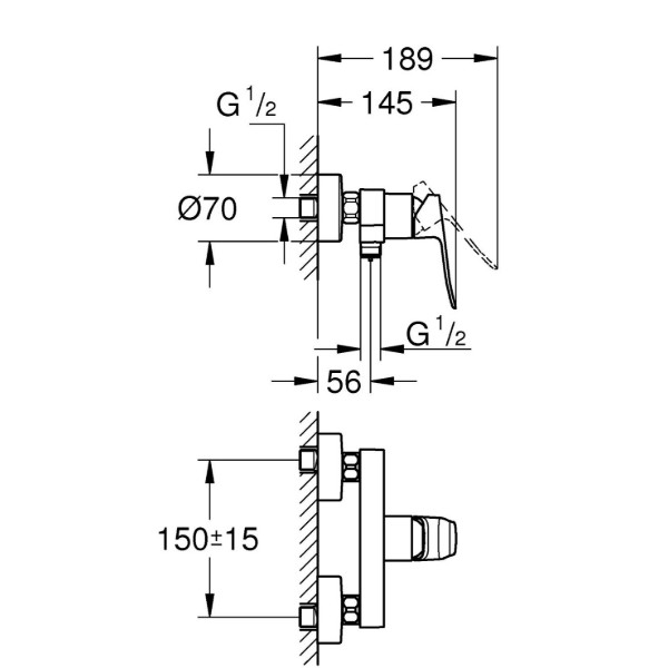 Фото - Смеситель для ванной Grohe QuickFix Dice (1018740000)