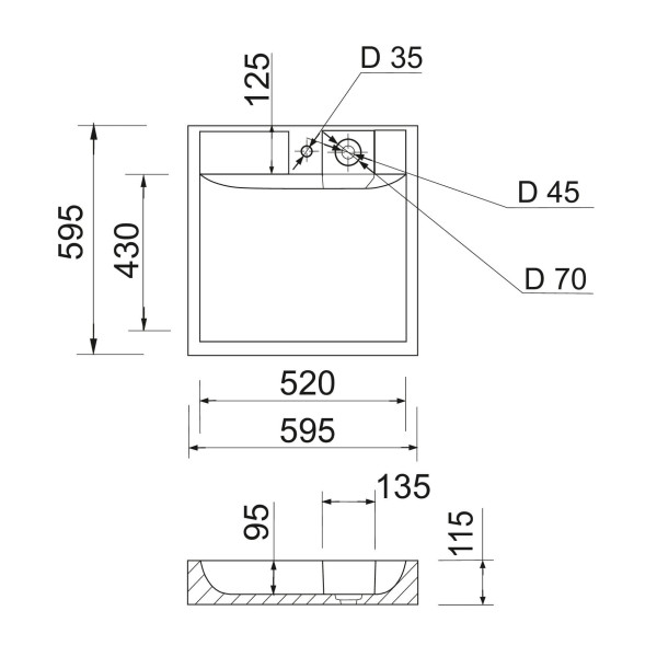 Фото - Раковина для ванної Adamant WASHER NEW (4824296202903)
