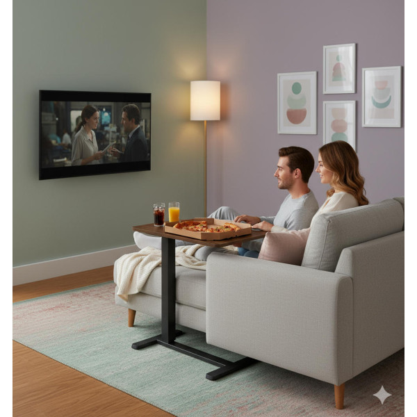 Фото - Стіл комп'ютерний 2E Black/Brown (2E-CE710BD-MECHANIC)