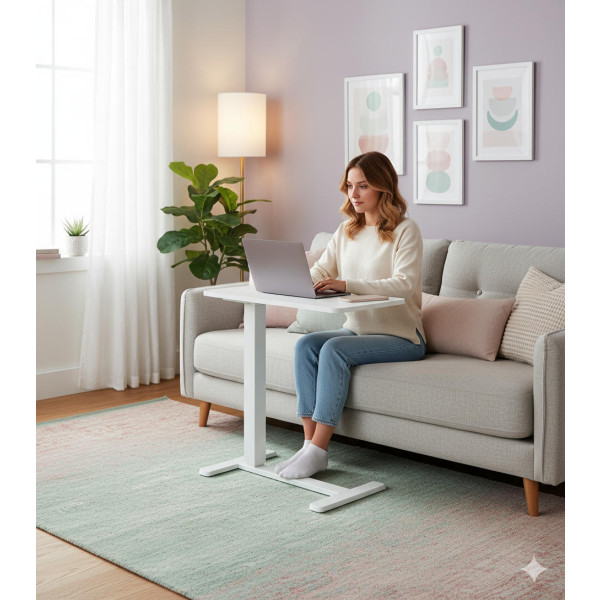 Фото - Стіл комп'ютерний 2E White (2E-CE710WW-MECHANIC)