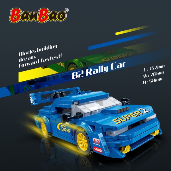 Фото - Пластиковий конструктор Banbao Швидкісні гонки (218 ел.) Ралійне авто (ET838)