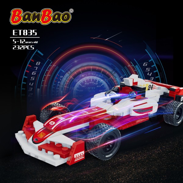 Фото - Пластиковий конструктор Banbao Швидкісні гонки (232 ел.) Гоночне авто F1 (ET835)