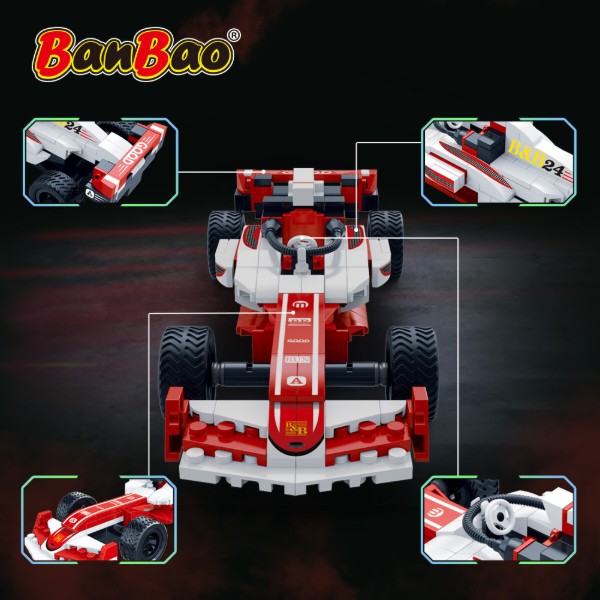 Фото - Пластиковий конструктор Banbao Швидкісні гонки (232 ел.) Гоночне авто F1 (ET835)