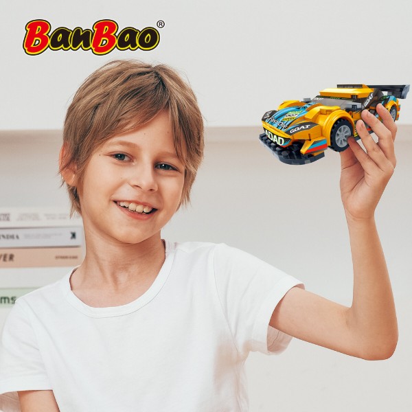 Фото - Пластиковий конструктор Banbao Швидкісні гонки (218 ел.) Спортивне авто (ET837)