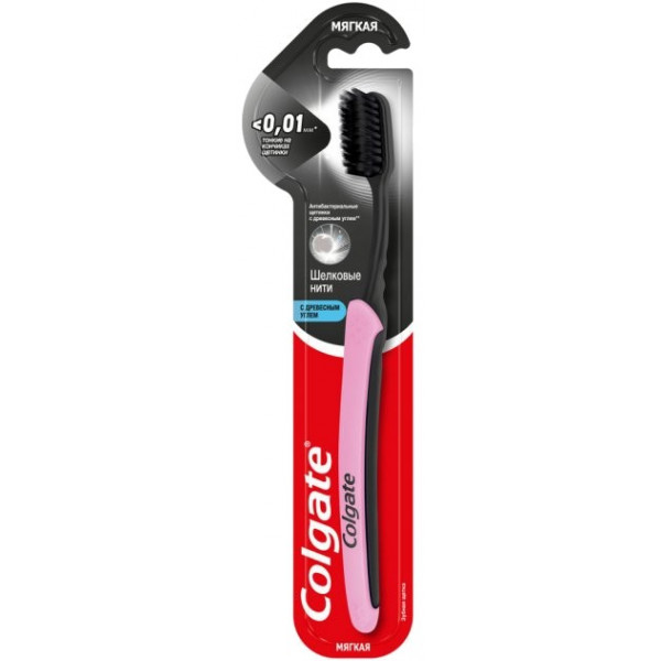 Фото - Зубная щетка Colgate Шелковые нити с древесным углем Фото - Зубная щетка Colgate Шелковые нити с древесным углем