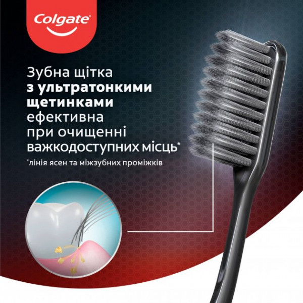 Фото - Зубная щетка Colgate Шелковые нити с древесным углем