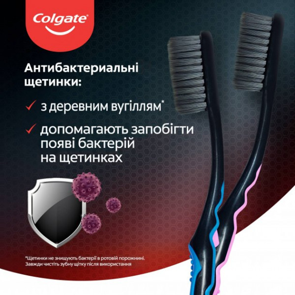 Фото - Зубная щетка Colgate Шелковые нити с древесным углем