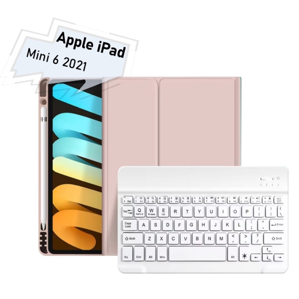 Фото - Чохол-клавіатура для планшета BeCover for Apple iPad Mini 6 2021 Pink (712990) Фото - Чохол-клавіатура для планшета BeCover for Apple iPad Mini 6 2021 Pink (712990)