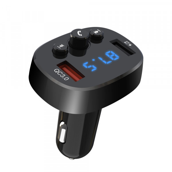 Фото - Автомобільний зарядний пристрій XO XO-BCC03 car charger 18W Bluetooth+QC3.0 Quick Charger Black (6920680877348)